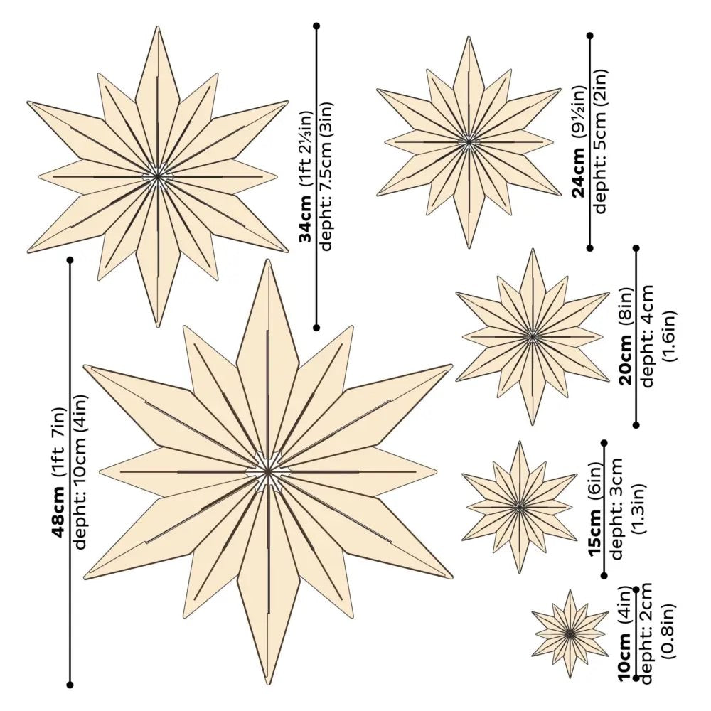 Lovi Decor Star 24 cm – Farbe Cinnamon Brown