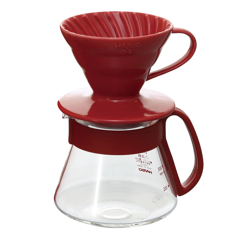 Hario V60 Ceramic Dripper Set 01 - Rot