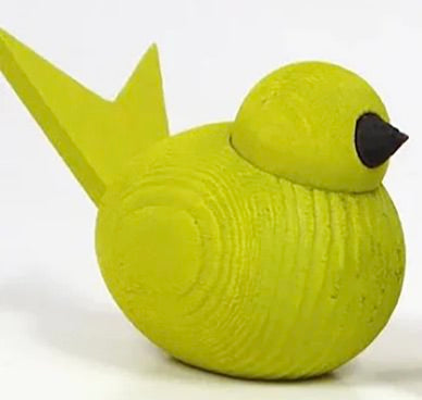 Deko Holzvogel | lindgrün / lime