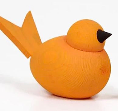 Deko Holzvogel | orange