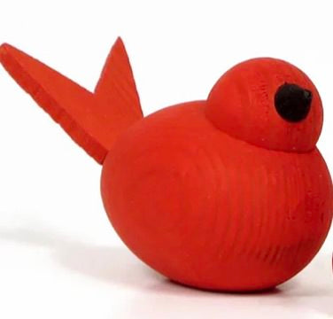 Deko Holzvogel | rot