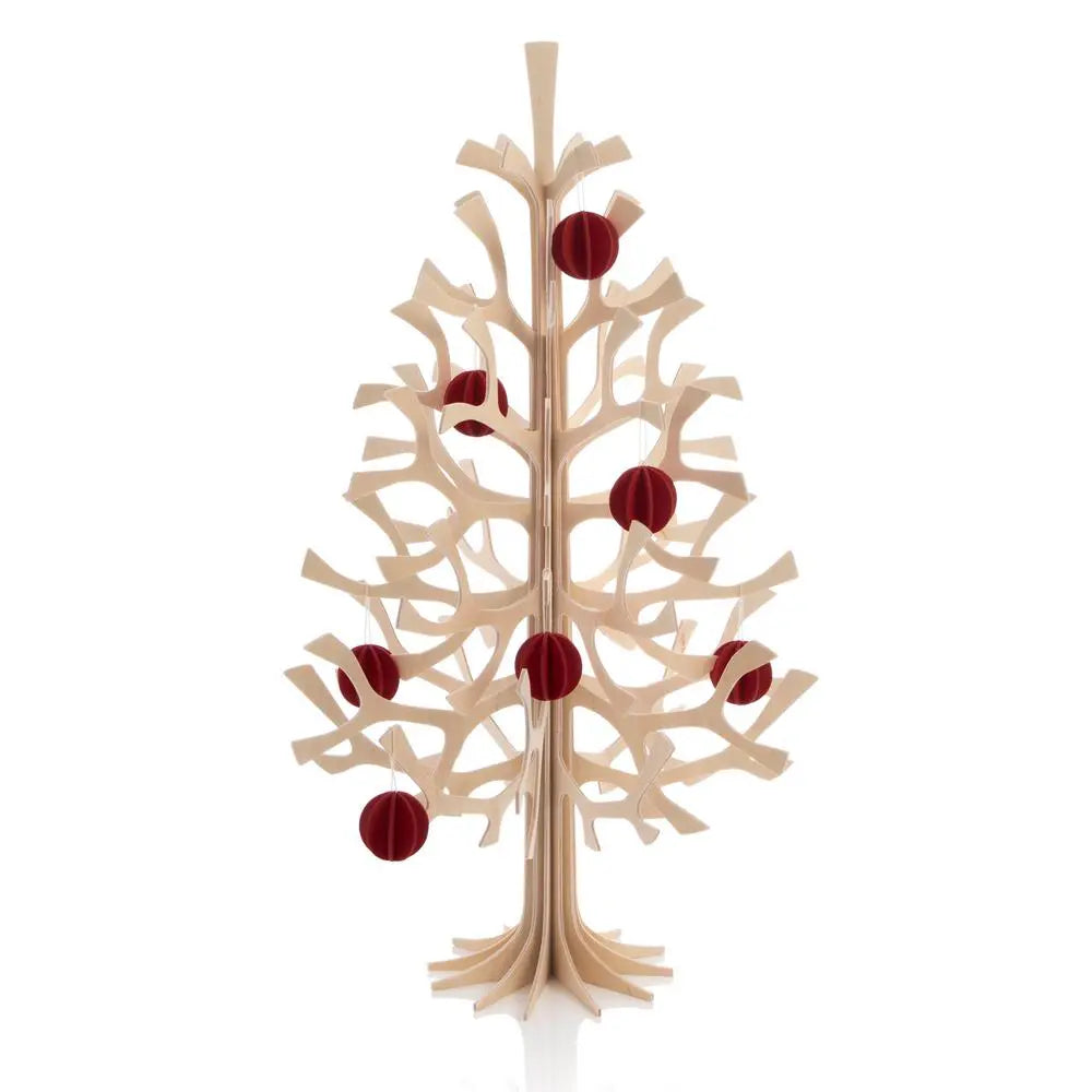 Lovi Baubles 3.5 cm – Dark Red (7 Stück)