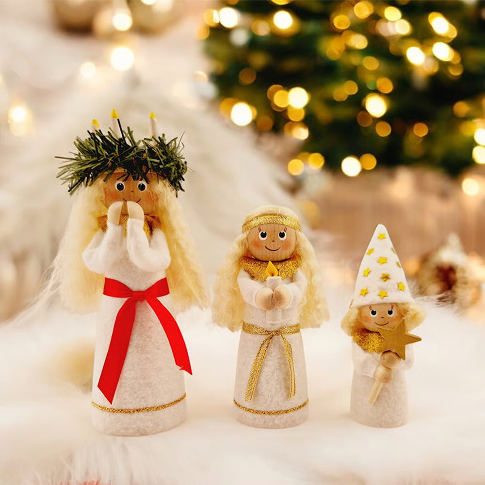 Tärna – Schwedische Weihnachtsfigur in Handarbeit (12 cm)