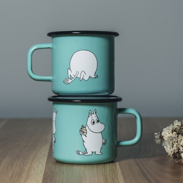 Muurla Moomin Emaillebecher 'Muumipeikko' - 370 ml