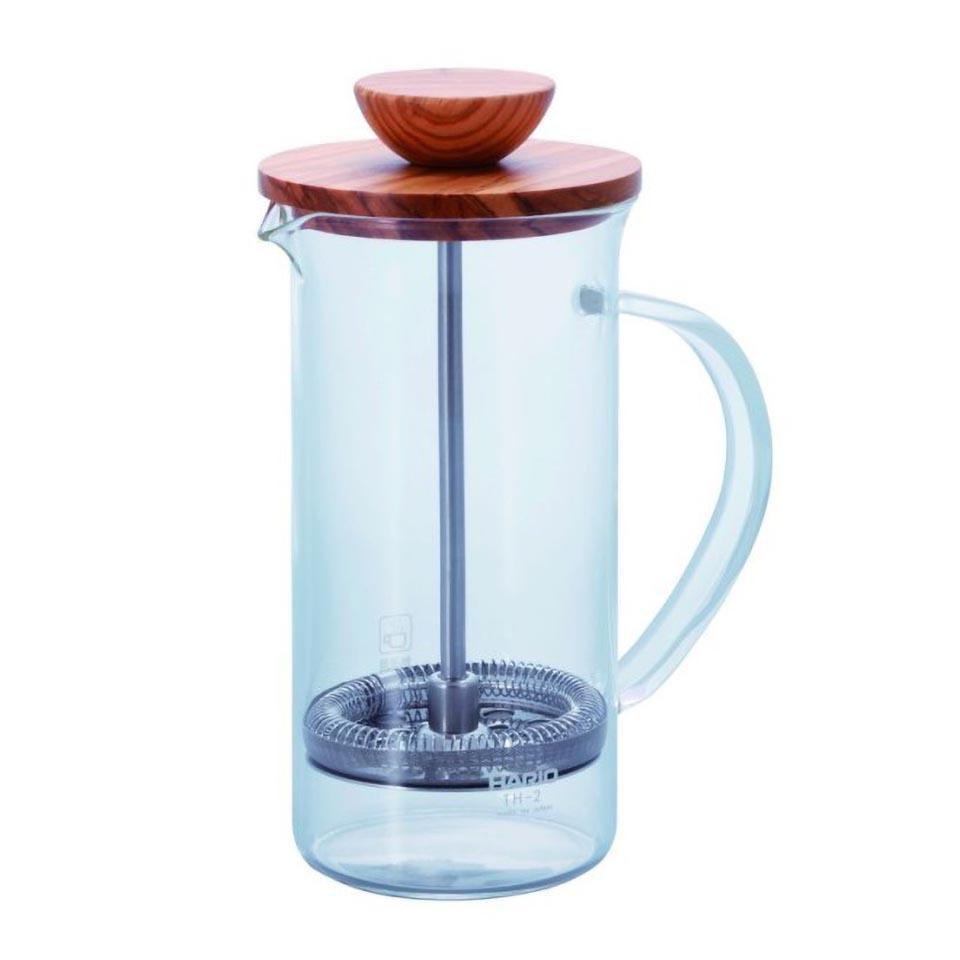 Hario Olive Wood Lid Tea Press commercial Hario