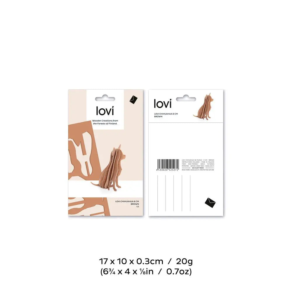 Lovi Chihuahua 6 cm – Farbe Natural Wood