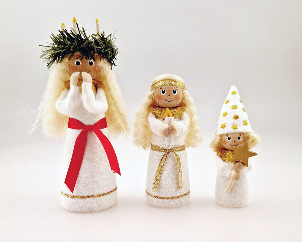 Sternjunge (Stjärngosse) – Schwedische Weihnachtsfigur in Handarbeit (8 cm)