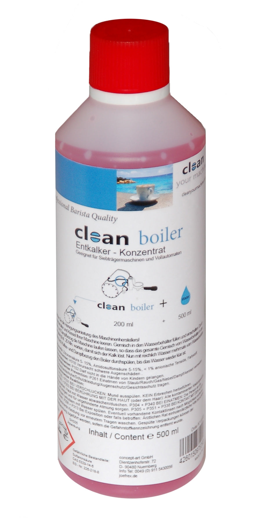 Clean Boiler Entkalker flüssig I 500ml commercial JoeFrex 